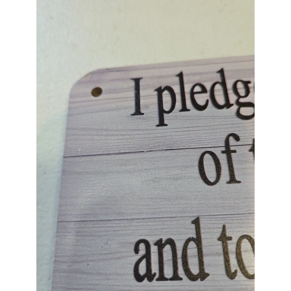 Pledge Of‎ Allegiance Wooden Hanging Sign Classroom Teacher